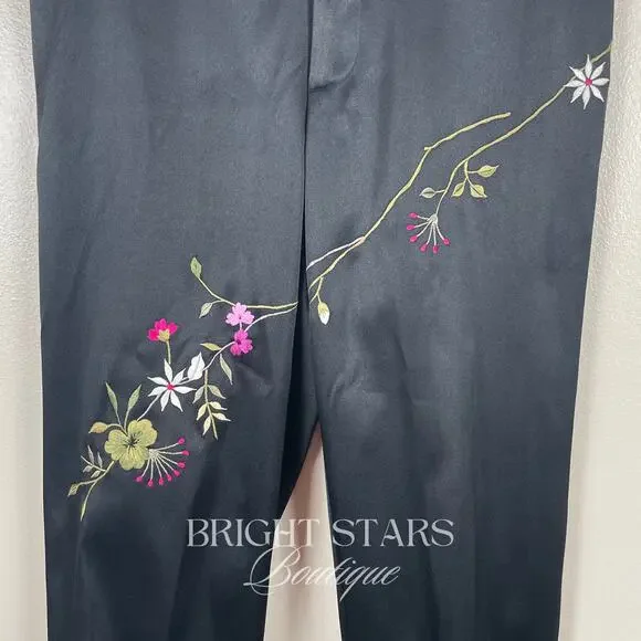 Rare Embroidered Cropped Pants ALT ASO Rachel Green Friends & Monica ALT - Picture 6 of 7